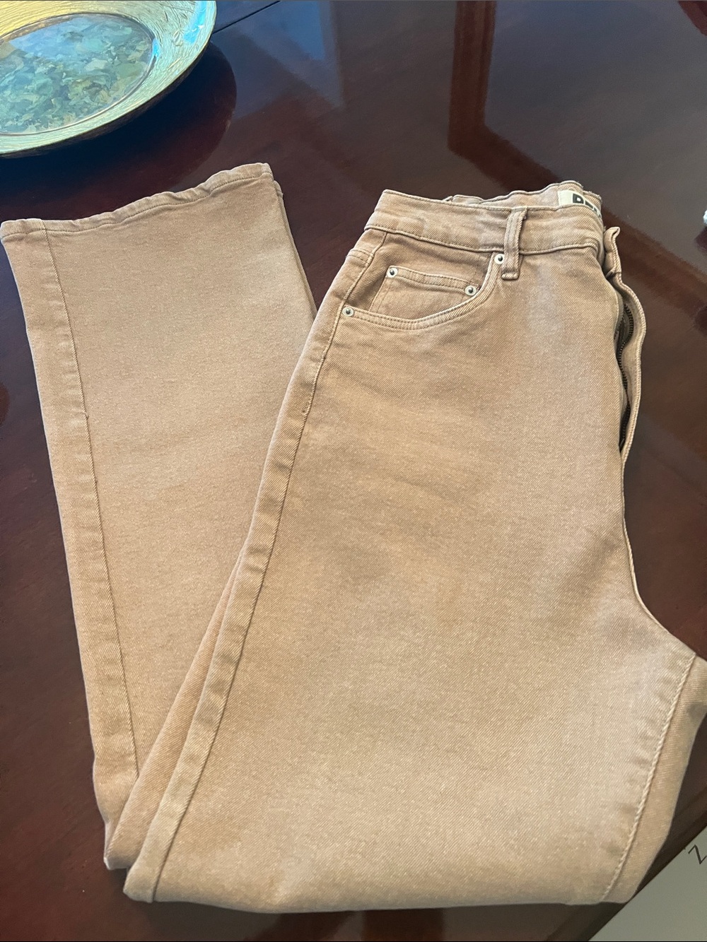 Classic Tan High-Rise Jeans